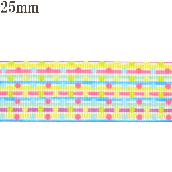 楽天市場】[OC62] 25mm プリントリボン カラフルバタフライリボン 2m (AMR) : まんま母さんのりぼん