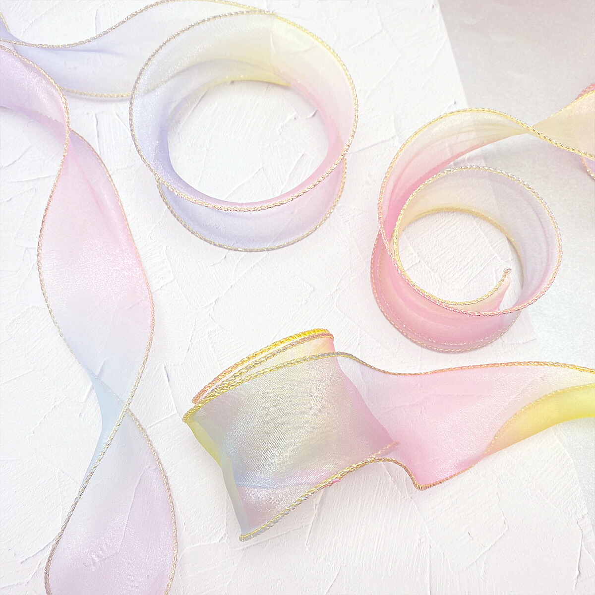 楽天市場】業務用 25mm オーガンジー グラデーションリボン 182m