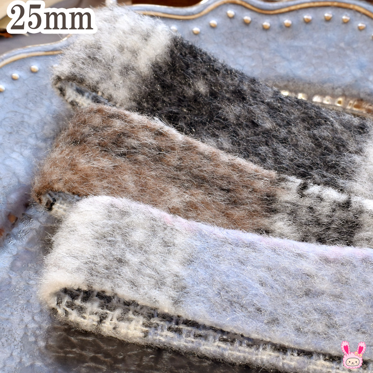 楽天市場】22-25mm ラメ入りツイードリボン 1mカット : まんま母さん
