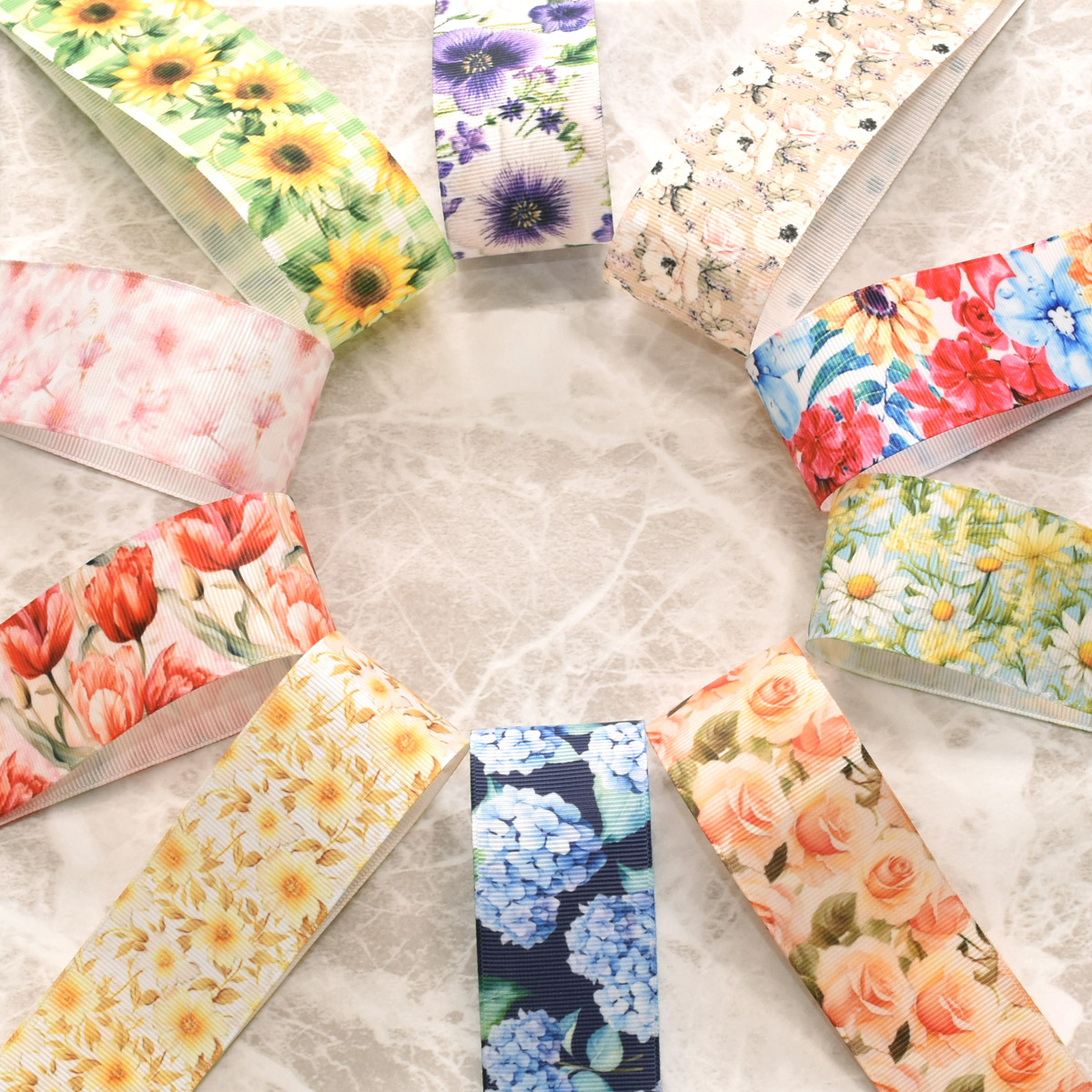 楽天市場】50mm グログランリボンアソート セット 福袋 50cm×10本