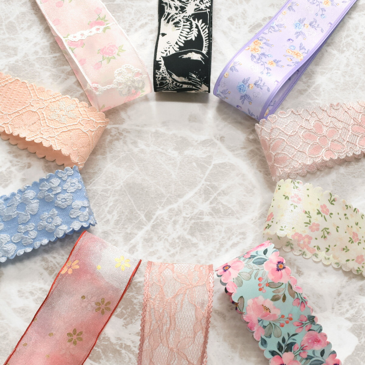 楽天市場】50mm グログランリボンアソート セット 福袋 50cm×10本