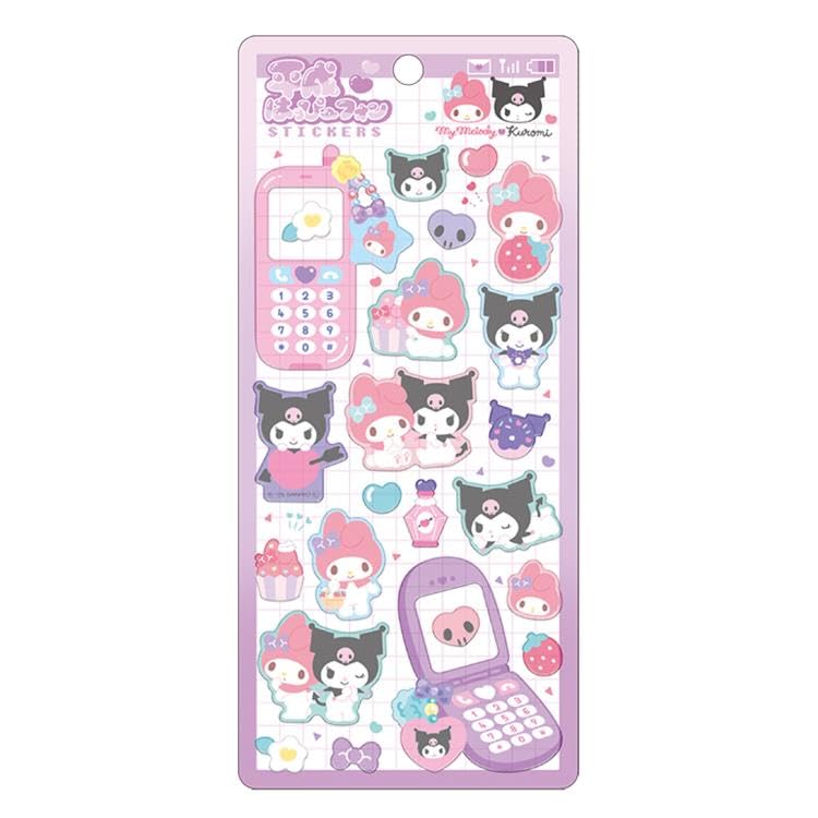 楽天市場】マイメロディ クロミ 平成はっぴーフォンステッカーズ