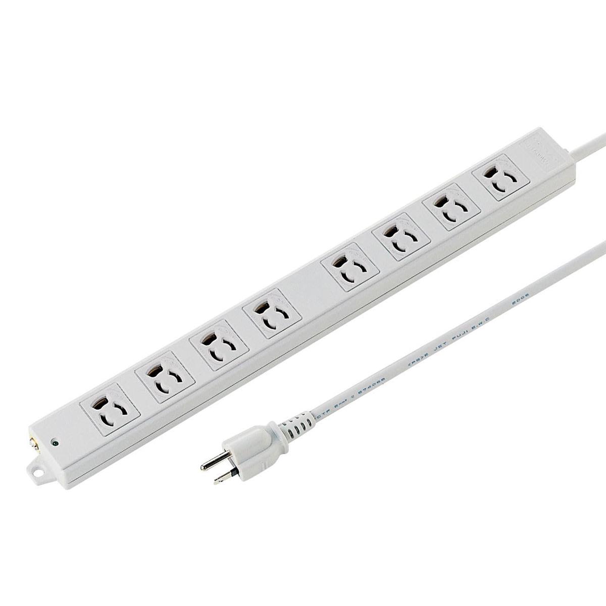 サンワサプライ 工事物件タップ 8個口・3P TAP-K8-10 10m｜まんまるふれすた