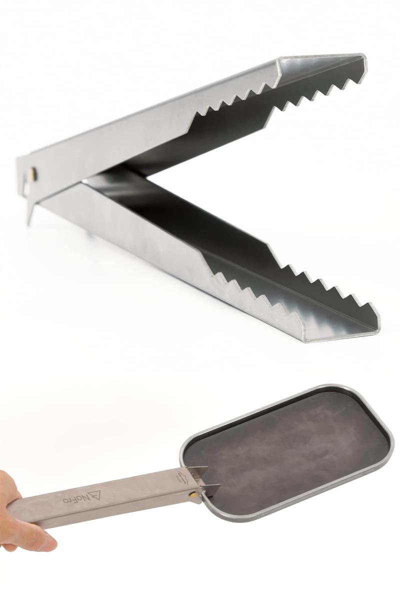 鎌倉NaFro ナフロ ただのトングじゃないワニ キャンプ トング 鍋つかみ 鉄板つかみ チタン 軽量 火バサミ 料理|まんまるふれすた