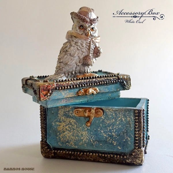 楽天市場】ホワイトオウル アクセサリーボックス 小物入れ
