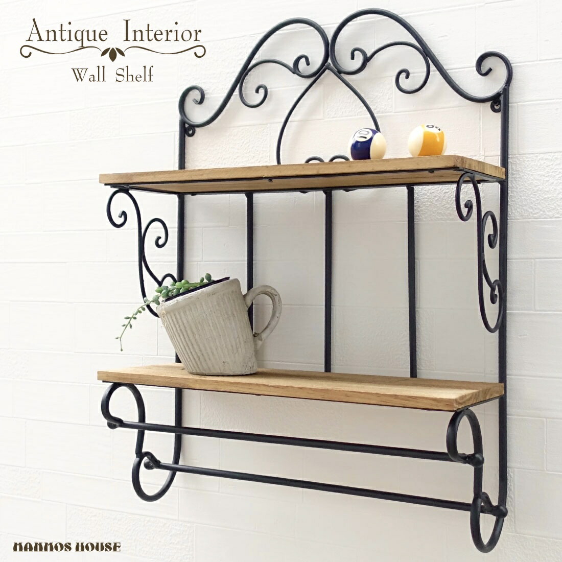 楽天市場】ウォールシェルフ アイアン おしゃれ アンティーク ウォール