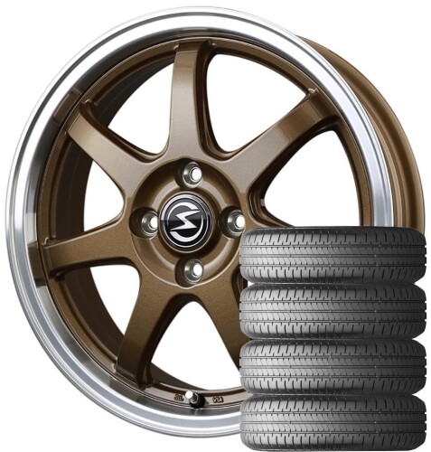 S-HOLD S-7S (14インチ) ブロンズ/リムPO + BRIDGESTONE(ブリヂストン) NEWNO 155/65R14|マニッシュボーイ