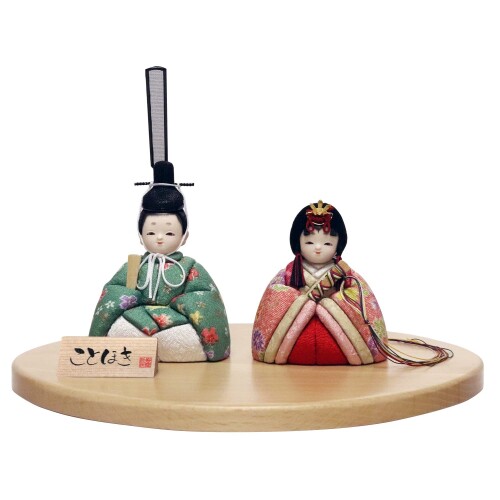 雛人形 木目込みあやつり人形 物ごとほき みのり あやつり人形単品 丸盆付き添い人 自然的 KTH-3203J2