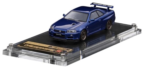 ティーケーカンパニー (TK.Company) ignition model 1/64 ニッサン Skyline GT-R V-spec II (R34) Bayside Blue 切り上げる品