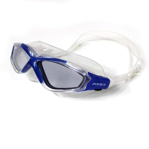 ZONE3 (ゾーンスリー) スイムゴーグル 大人用 トライアスロン 水泳 曇り止め クリアレンズ Vision Max Swim Mask, Clear/Blue