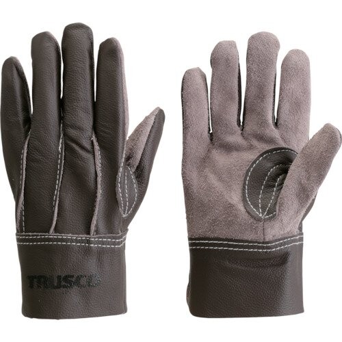 TRUSCO(トラスコ) 牛本革製手袋 ブラウン LL TKBR-LL x 10 双｜マニッシュボーイ