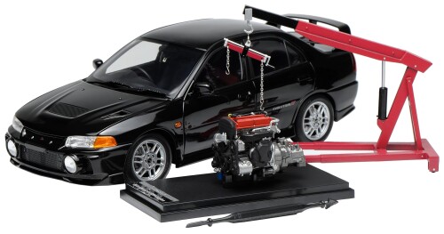 無償性表現スタイル (FREESTYLE) MOTORHELIX 1/18 ミツビシ Lancer Evolution IV ピレネーブラックパール 切り上げる品 M84002
