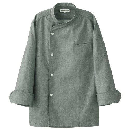 (七つ制服) BA1090-7 カーキ LL 兼用長袖デニムコックコート