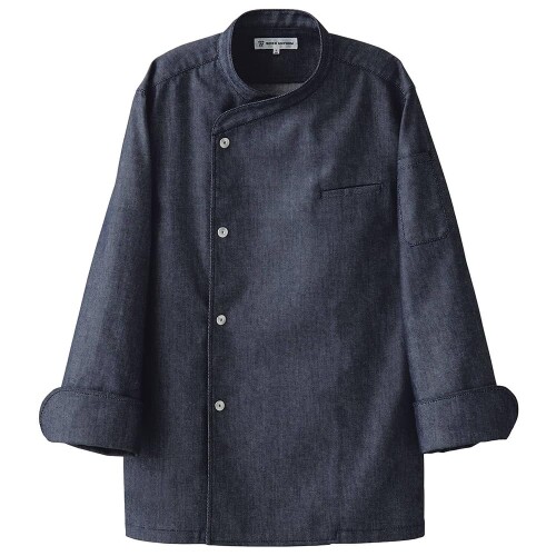 (七つ制服) BA1090-1 インディゴ S 兼用長袖デニムコックコート