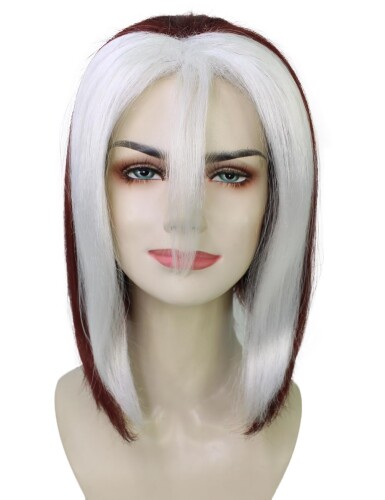 Wigs2you ウィメンズ H-5740 ショートミュータント エガール 百貨店主人公 バーガンディとホワイトストランド ウィッグ