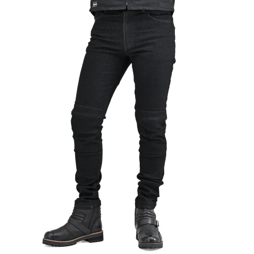 デイトナ(Daytona) バイク ライディングパンツ 春夏秋 薄型プロテクター(ひざ)付属 CEレベル1 ストレッチ 13oz スリムフィットジーンズ DB-002 ブラック Mサイズ(33インチ) 39727｜マニッシュボーイ