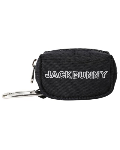 (ジャックバニー) 継続定番商品 ボールケース (ロゴファスナーシリーズ)(カラビナ付き・ボール2個収納可能) / ゴルフ / 262-5984708 120_ネイビー FR