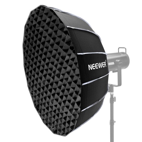 NEEWER 85珊パラボリックソフトボックス 抛物線 傘型 クイックセットアップ 折りたたみ Bowensマウント 金属元素もの言う花ディッシュ/ディフューザー/グリッド/御徒面子付き添い人 コンパチブAputure Go