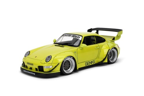 京商 (Kyosho) Jada Toys PINK SLIPS続きもの 1/18 ポルシェ RWB GENKI 黄色 遣っ付ける品 JADA36472