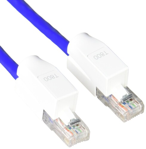 プリンストン大学 鍵付ローカルエリアネットワーク有線テレビ 3m 青碧 PTC-LPBU3
