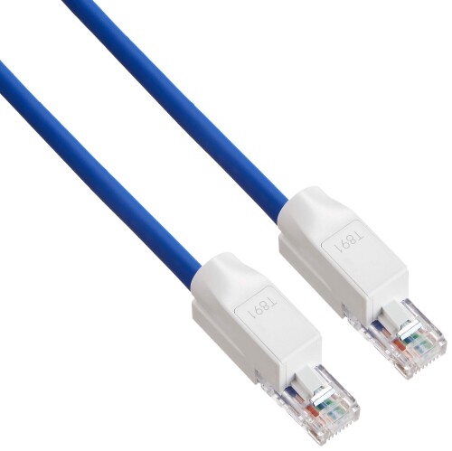 プリンストン大学 鍵付ローカルエリアネットワーク有線テレビ 5m 青碧 PTC-LPBU5
