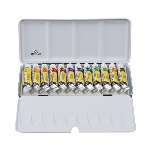 ターレンス レンブラント 水彩画えの具10ml 見晴らし画用12色書き割り T0583-0195