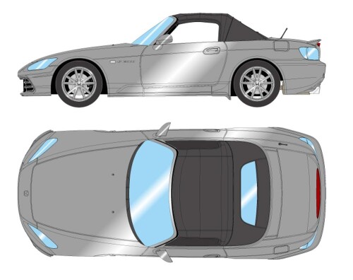 メイク引き上げる (Make up) EIDOLON 1/18 ホンダ S2000 20th 記念日 (AP2) 2020 ムーンロックメタリック 研ぎ澄ます品 EML197C