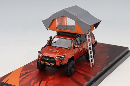 無償性表現スタイル (FREESTYLE) ゲインコーププロダクツ 1/64 トヨタ 4Runner Widebody Overland DiecastTalk特注品 Inferno Orange (clean) 研ぎ澄ます品 DTG0018-OR