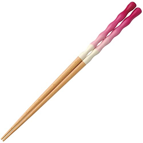 若狭塗 箸 食洗機対応 おしゃれ 天然木 23cm たまゆら ピンク 日本製 147030画像