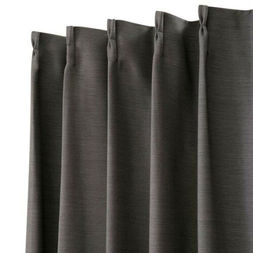 ニトリ(NITORI) 遮光1級 防炎 50大きさ 覆い布 調色板2 幅100×丈225cm×2枚 ウォーム薄墨色 NITORI 7324521