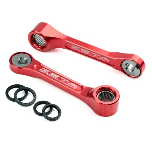 ジータレーシング(ZETA RACING) CRF250R/RX '18-21, CRF450R/RX '17-20, CRF450L '19-20, CRF450RL '21-25, CRF450X '19-25 アジャスタブルリンク レッド F4101｜マニッシュボーイ