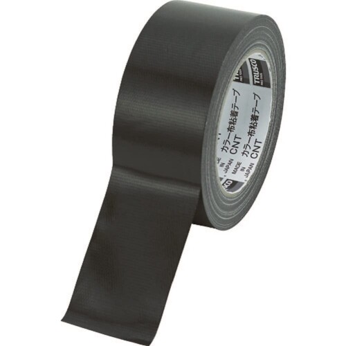 TRUSCO(トラスコ) カラー布粘着テープ 幅50mm長さ25m ブラック CNT-5025-BK x 30 巻