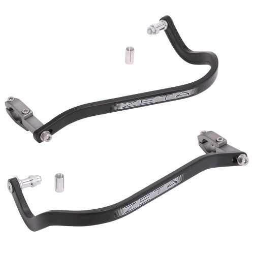 ジータレーシング(ZETA RACING) スタンダード径(22.2mm)バー用 アーマーハンドガード ベンド ブラック 対応ハンドルバー内径(Φ13.5~19mm) 高剛性アルミ合金 プロテクション オフロード ドアノブ｜マニッシュボーイ
