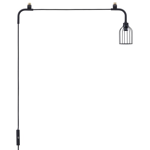 DRAW A LINE 008 Lamp B 照明ランプB 黒いこと 幅28cmx奥ふかさ9.7cmx高さ32珊 横専用部分品 002相応う D-LB-BK