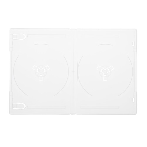 COMCOM 14mm厚DVDトールケース 2枚収納 透明 100個セット CS-DVDT2-100CL