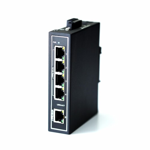 WIWAV WDH-5ET-DC 業務用・産業用5ポート イーサネットスイッチ 広範囲動作温度対応(-30~+75°C) 超小型/DIN/金属筐体/IP30/UL認証