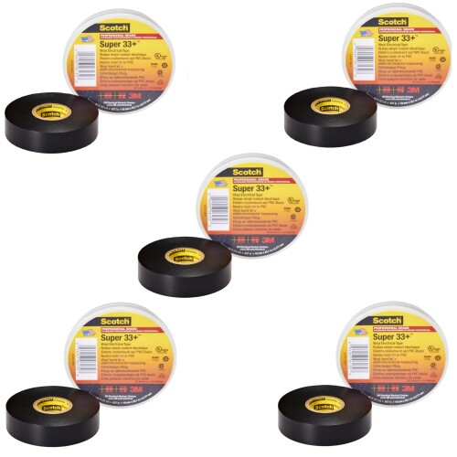 3M スコッチ スーパー33+ ハーネステープ 黒色 19mmX0.18mmX20m 電気絶縁