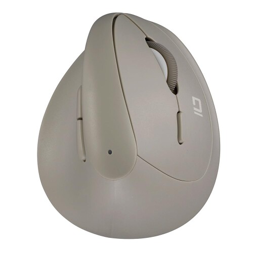 Digio2 ミニ エルゴノミクス Bluetooth マウス 静音 5ボタン BlueLED グレージュ