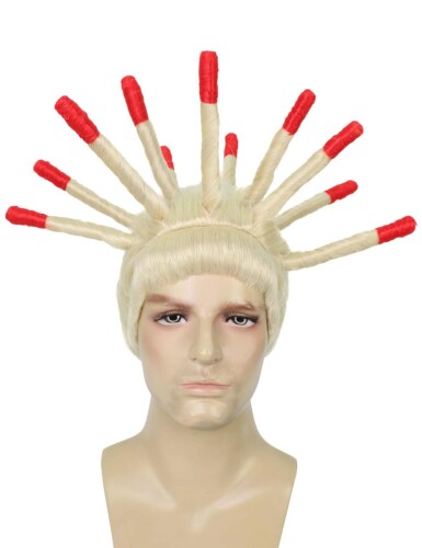 Wigs2you ウィッグ H-5686 HPO成年者の成人男性用アイランドボーイズバイラル双生児の兄じゃ人スパイキードレッドロック＆真っ赤先っちょウィッグ