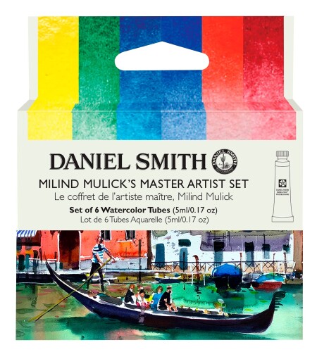 ダニエルスミス(Daniel Smith) 澄み切った水彩画えの具 エキストラファイン ミリンド・マリック お師匠さん絵書き 6色書き割り 5ml(2号) 285610440