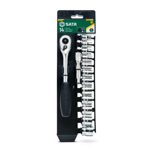 ＳＡＴＡ ６角ソケット鍵書き割り 差込角９．５粍 （１４点） ST09523G