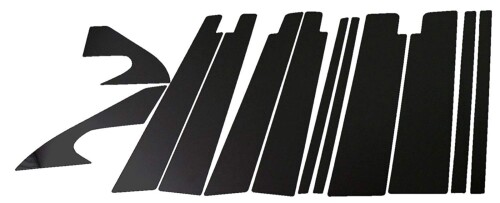 BRIGHTZ プロボックスハイブリッド NHP160V 超鏡面ステンレスブラックメッキピラーパネル バイザー有用 12PC NHP160 P160 NHP プロボックス ハイブリッド ハイブリット 32682|マニッシュボーイ