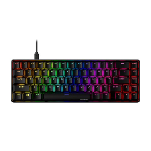 HyperX Alloy Origins 65 小型 RGBメカニカルゲーミングキーボード HyperX Aqua軸 ゲーマー向け 製造会社 2年引き請ける 56R64AA#ABA