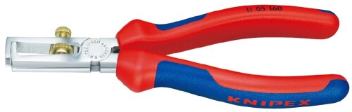 KNIPEX クニペックス エンドワイヤーストリッパー 全長160粍 コンフォートハンドル Crメッキ 1105-160