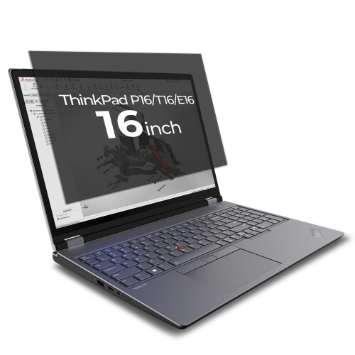 Lenovo Lenovo 16in ブライトスクリーン 秘め事水漉し ThinkPad P16/P16s/T16/E16/P16v 相応う 覗き見押しとどめる ブルーライトカット リヴァーシブル タッチモデル相応う 4XJ1K79631