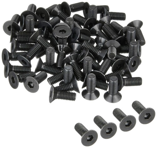 TRUSCO(トラスコ) 六角穴付皿ボルト 黒染め 全ネジ M3×8 65本入 B73-0308 x 10パック