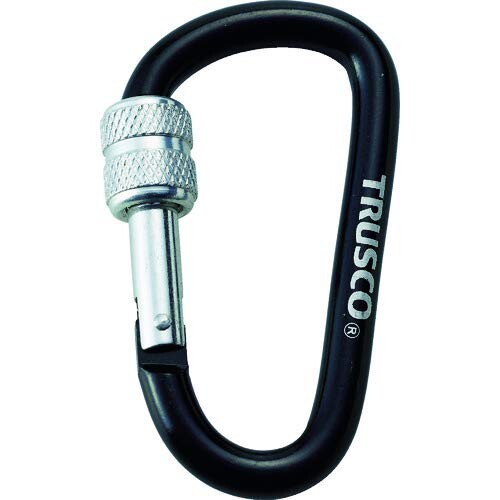 TRUSCO(トラスコ) ねじ釘鍵を掛ける付カラビナ 線径8mmx79粍 黒いこと TKNNL880BK × 100