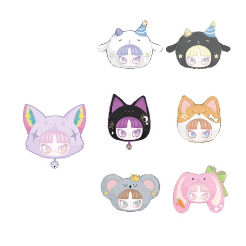 WLLEMART INN 7昼日なか寄り合い 御徒面子引きつけるぬいぐるみ PVC\u0026ABS製 目かくしボックス席 6個入り口・入口BOX