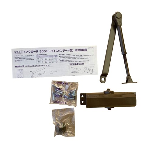 日本ドアーチェック生み出すこと ニューはやりっ児 標準尺度型 ドアクローザ 立ちふさがる付 バーントアンバー 181 1個