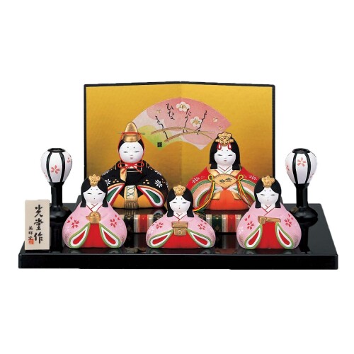 御医者さん窯 錦彩 華みやび 雛(平飾りつけ)